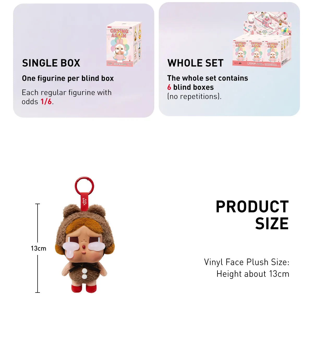 CRYBABY Crying Again Series-Vinyl Face Plush Blind Box