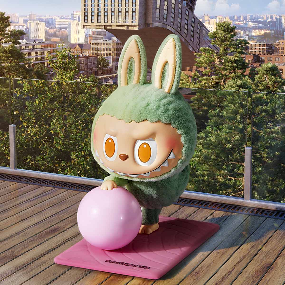 Labubu - Lazy Yoga